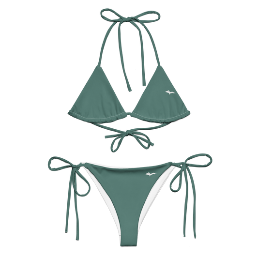 Michigan Upper Peninsula String Bikini (w/ Dual UP Outlines) | Copper Green