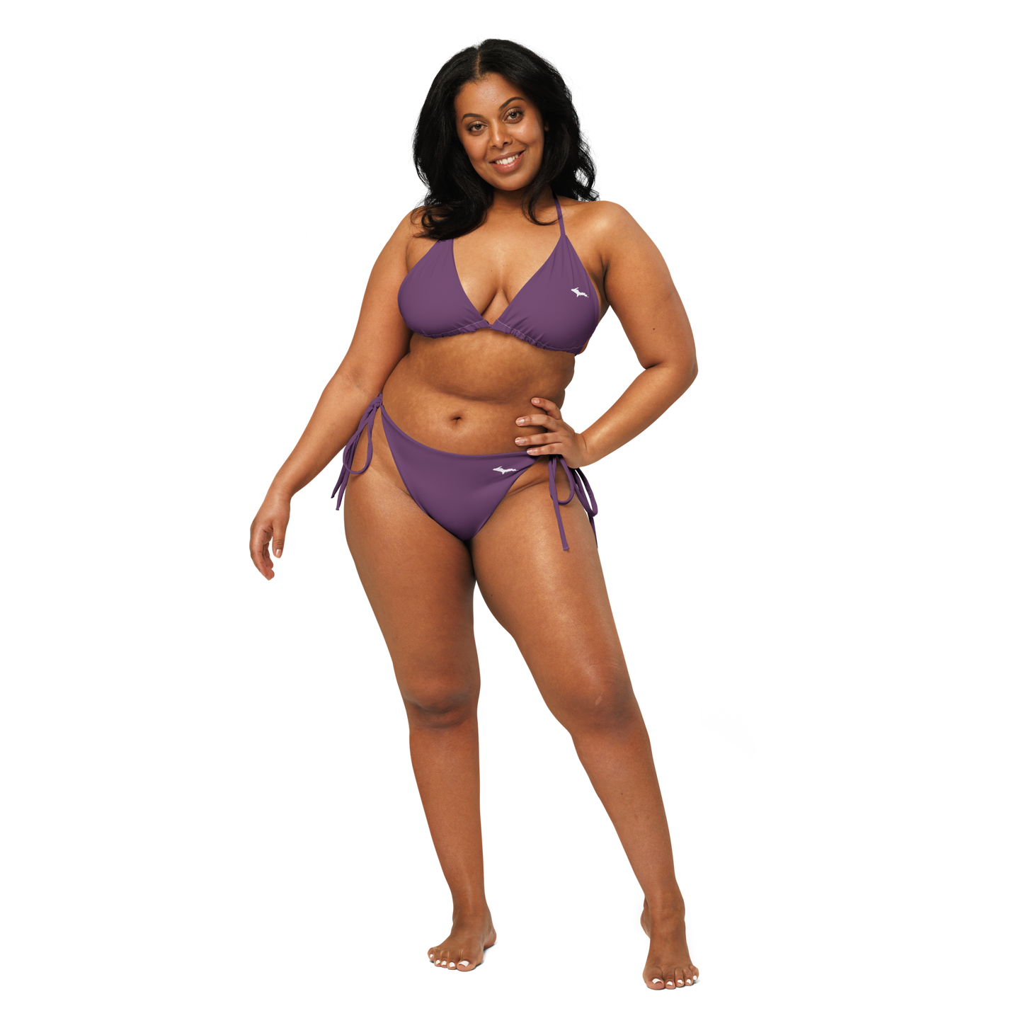 Michigan Upper Peninsula String Bikini (w/ Dual UP Outlines) | Plum