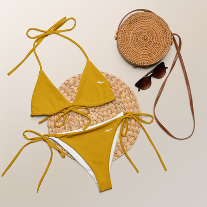 Michigan Upper Peninsula String Bikini (w/ Dual UP Outlines) | Gold