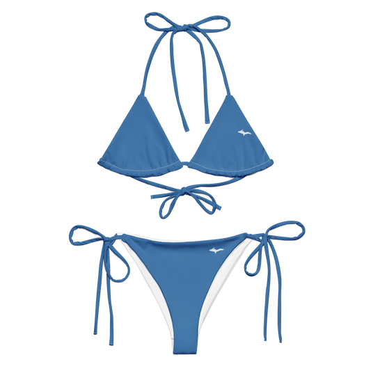 Michigan Upper Peninsula String Bikini (w/ Dual UP Outlines) | Lake Superior Blue