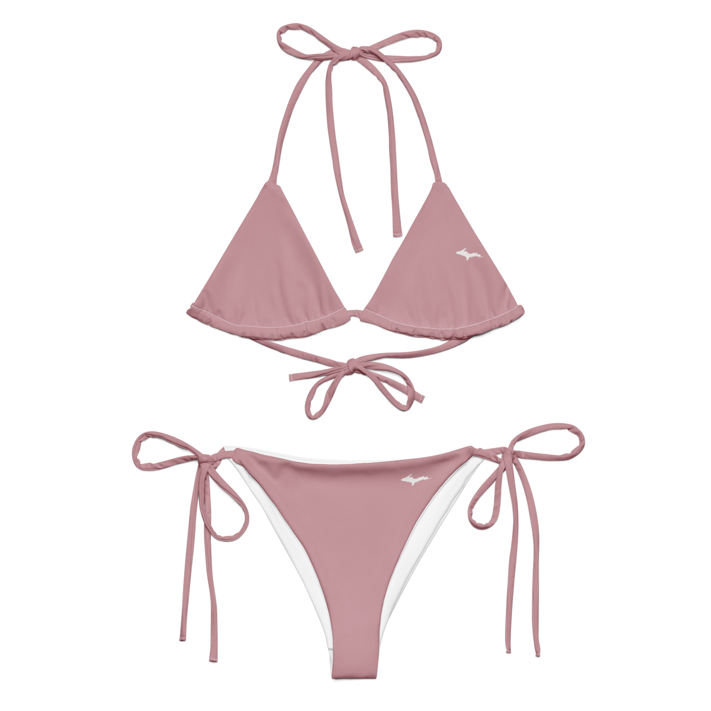 Michigan Upper Peninsula String Bikini (w/ Dual UP Outlines) | Cherry Blossom