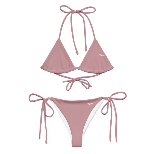 Michigan Upper Peninsula String Bikini (w/ Dual UP Outlines) | Cherry Blossom