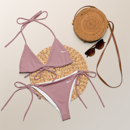 Michigan Upper Peninsula String Bikini (w/ Dual UP Outlines) | Cherry Blossom