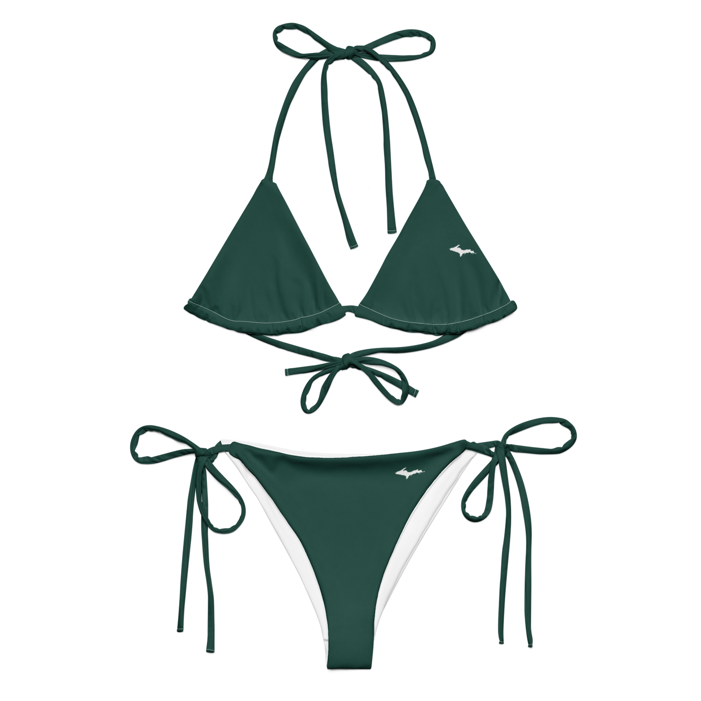 Michigan Upper Peninsula String Bikini (w/ Dual UP Outlines) | Laconic Green