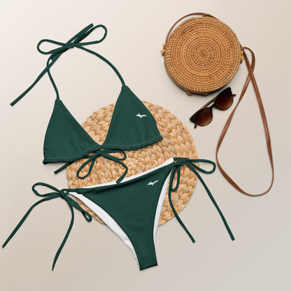 Michigan Upper Peninsula String Bikini (w/ Dual UP Outlines) | Laconic Green