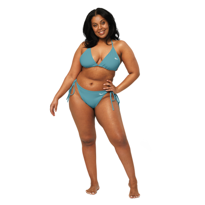 Michigan Upper Peninsula String Bikini (w/ Dual UP Outlines) | Lake Huron Blue