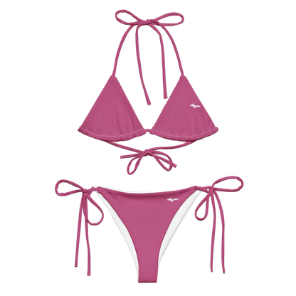 Michigan Upper Peninsula String Bikini (w/ Dual UP Outlines) | Apple Blossom Pink