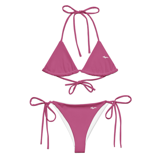 Michigan Upper Peninsula String Bikini (w/ Dual UP Outlines) | Apple Blossom Pink