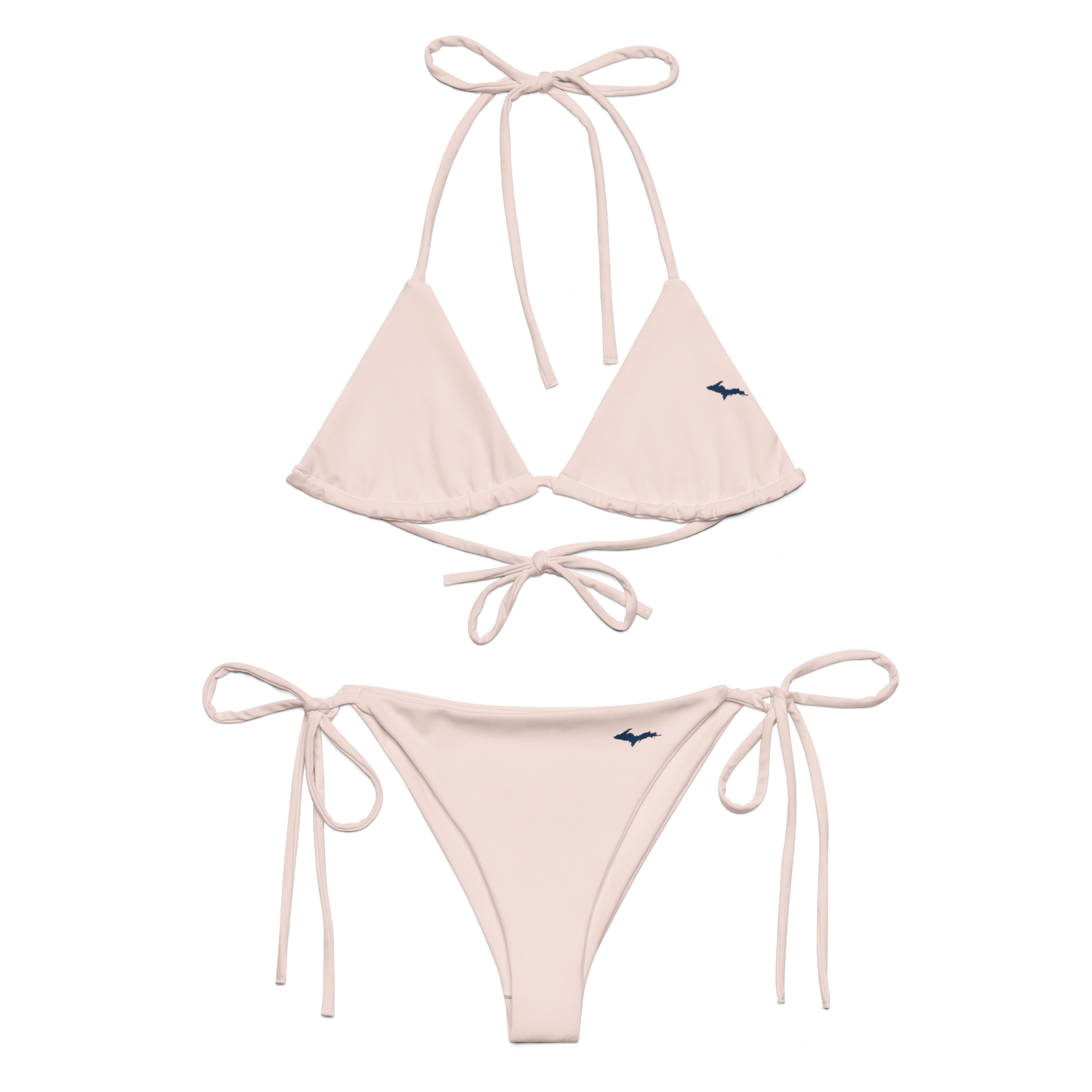 Michigan Upper Peninsula String Bikini (w/ Dual UP Outlines) | Champagne Pink