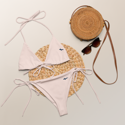 Michigan Upper Peninsula String Bikini (w/ Dual UP Outlines) | Champagne Pink