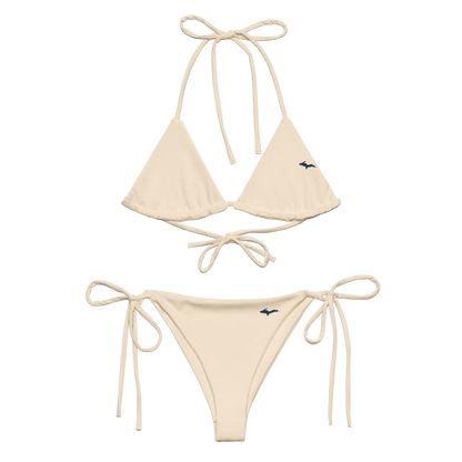 Michigan Upper Peninsula String Bikini (w/ Dual UP Outlines) | Champagne White