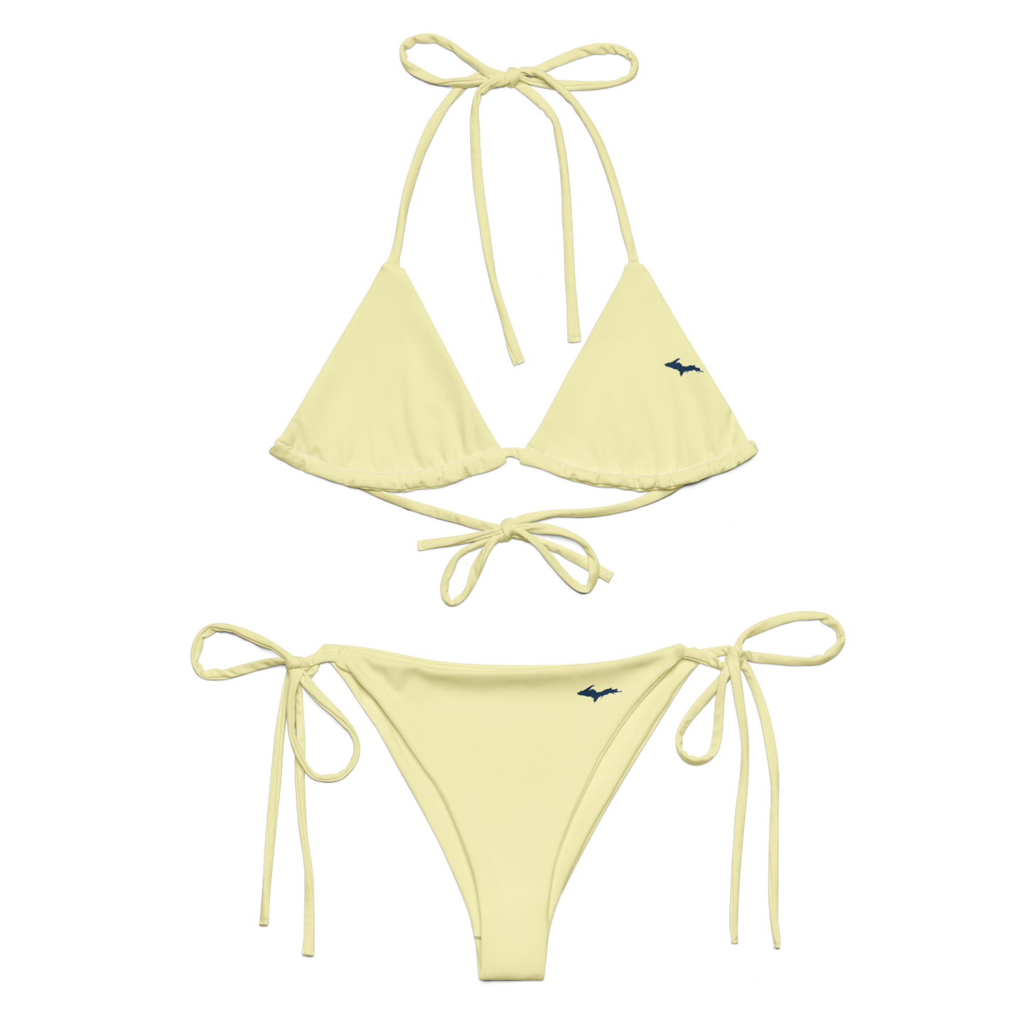 Michigan Upper Peninsula String Bikini (w/ Dual UP Outlines) | Canary Yellow