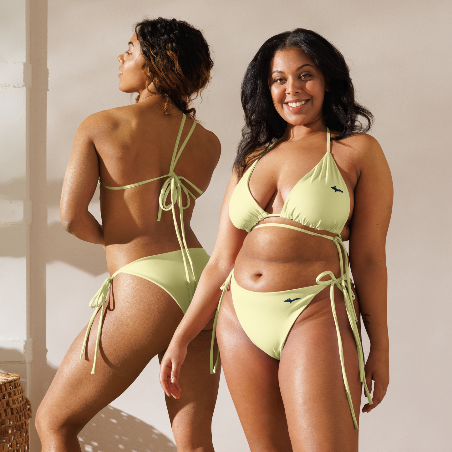 Michigan Upper Peninsula String Bikini (w/ Dual UP Outlines) | Canary Yellow