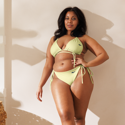 Michigan Upper Peninsula String Bikini (w/ Dual UP Outlines) | Canary Yellow