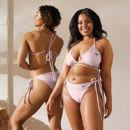 Michigan Upper Peninsula String Bikini (w/ Dual UP Outlines) | Pale Pink