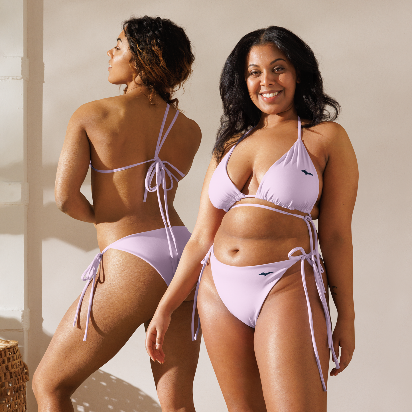 Michigan Upper Peninsula String Bikini (w/ Dual UP Outlines) | Pale Lavender