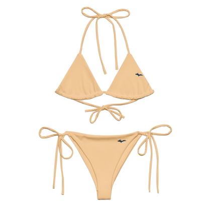 Michigan Upper Peninsula String Bikini (w/ Dual UP Outlines) | Pale Apricot