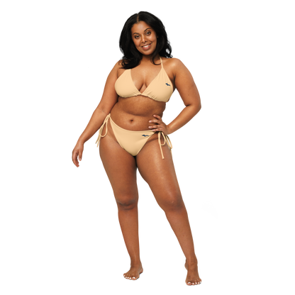 Michigan Upper Peninsula String Bikini (w/ Dual UP Outlines) | Pale Apricot