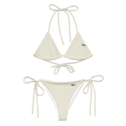 Michigan Upper Peninsula String Bikini (w/ Dual UP Outlines) | Ivory White