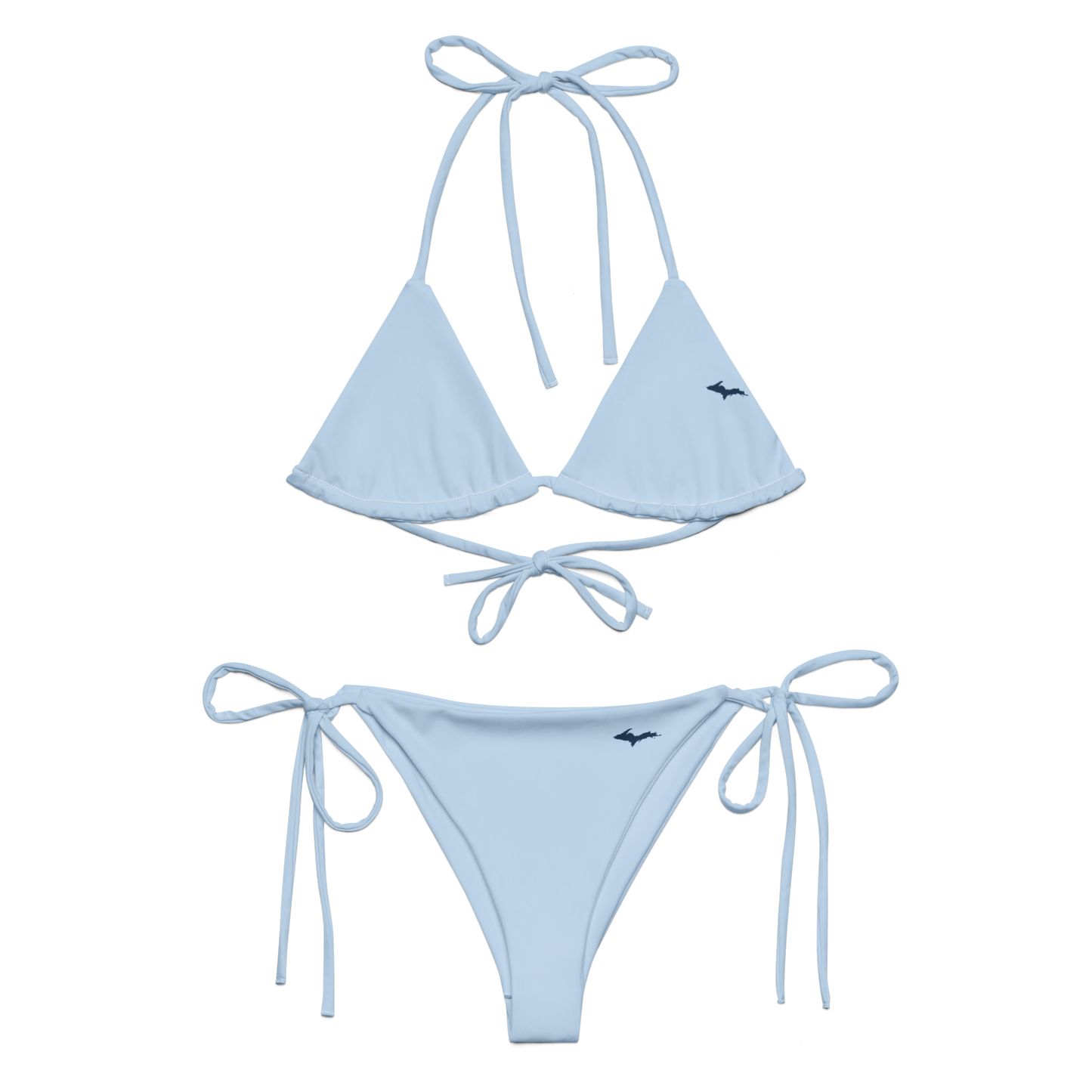 Michigan Upper Peninsula String Bikini (w/ Dual UP Outlines) | Light Blue