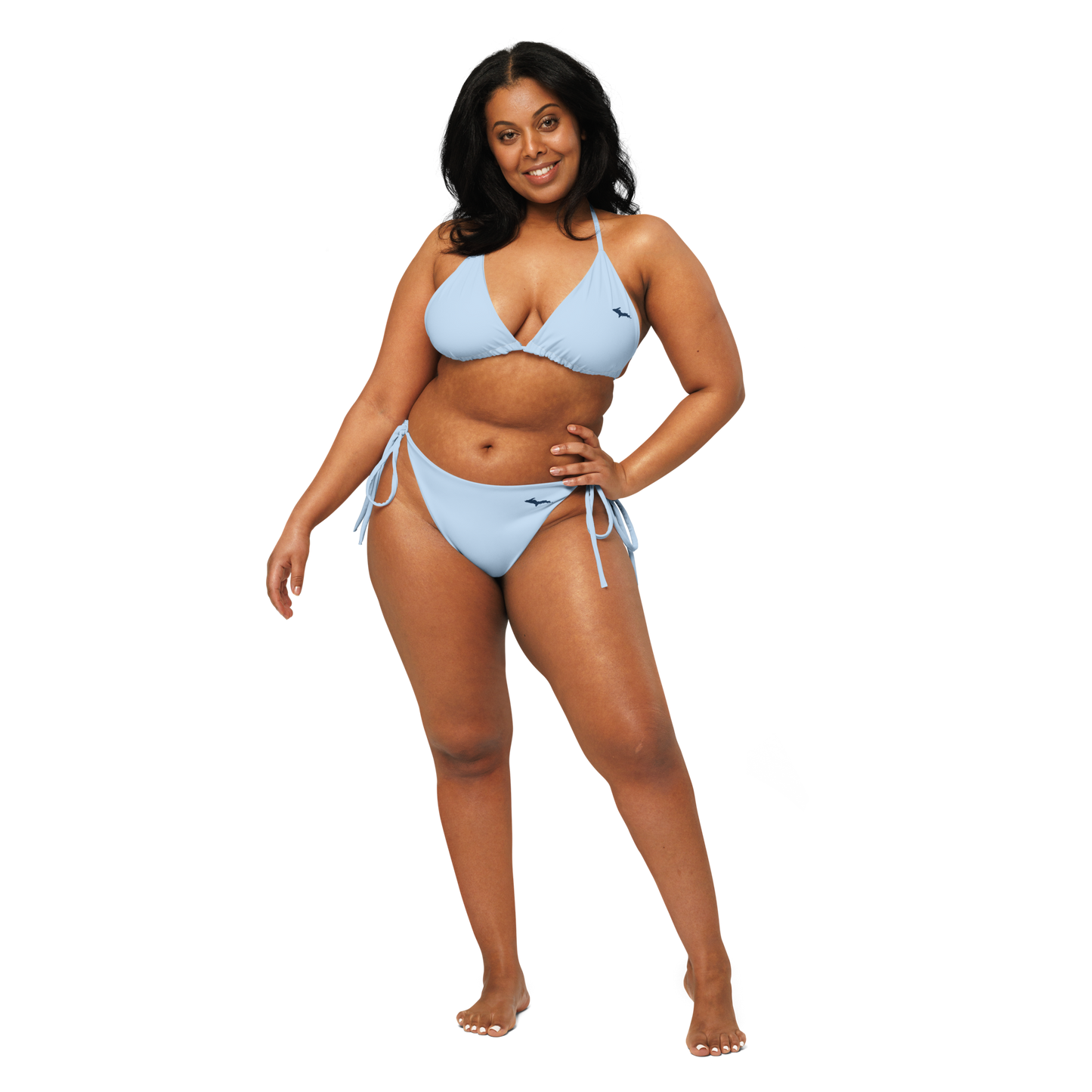 Michigan Upper Peninsula String Bikini (w/ Dual UP Outlines) | Light Blue