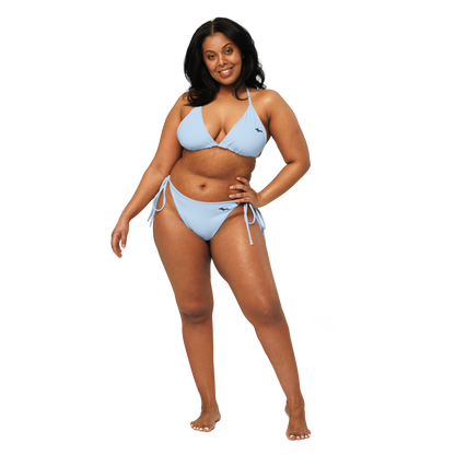 Michigan Upper Peninsula String Bikini (w/ Dual UP Outlines) | Light Blue