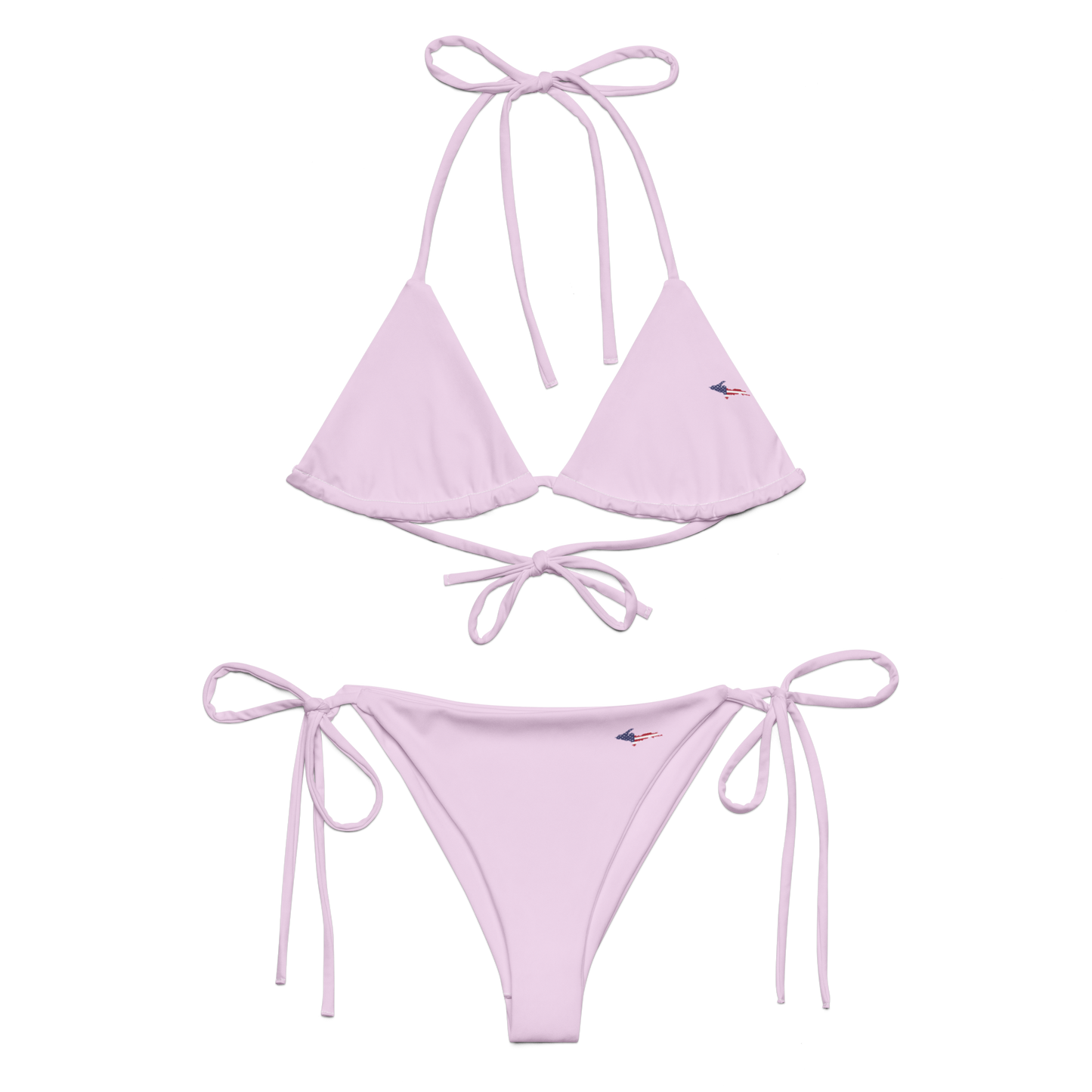 Michigan Upper Peninsula String Bikini (w/ UP USA Flag) | Pale Lavender