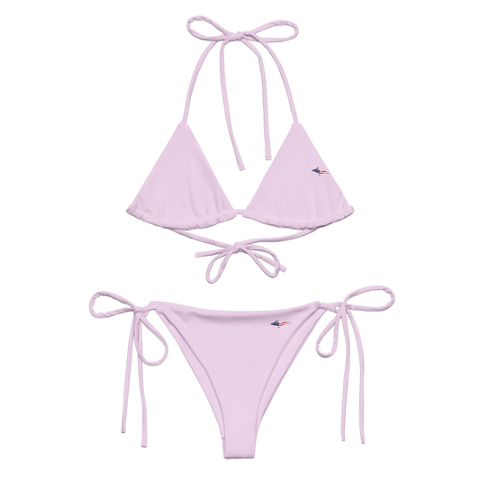 Michigan Upper Peninsula String Bikini (w/ UP USA Flag) | Pale Lavender