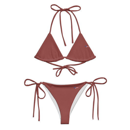 Michigan Upper Peninsula String Bikini (w/ UP USA Flag) | Ore Dock Red