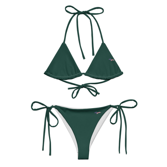 Michigan Upper Peninsula String Bikini (w/ UP USA Flag) | Laconic Green