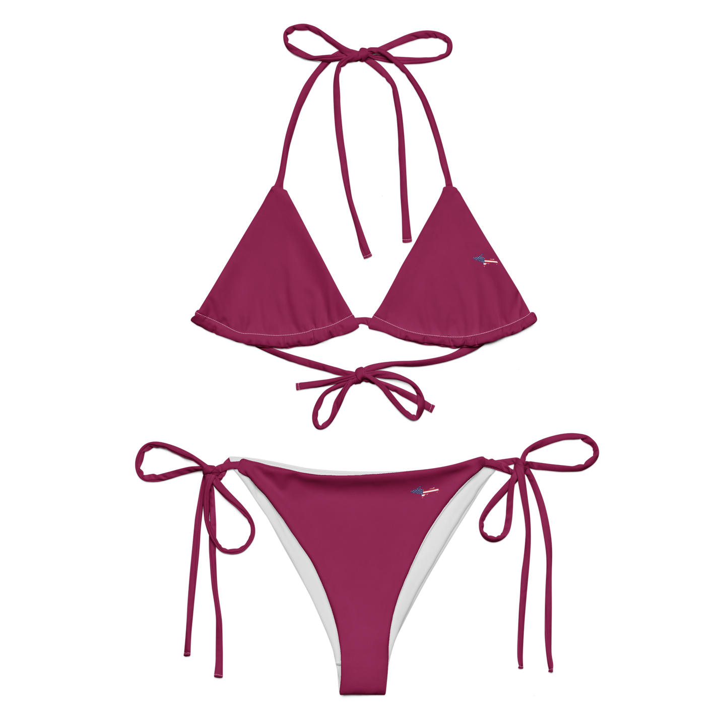 Michigan Upper Peninsula String Bikini (w/ UP USA Flag) | Ruby Red