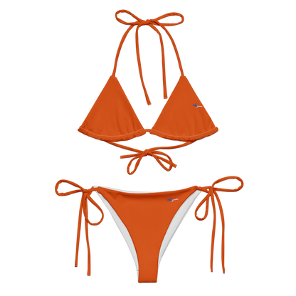 Michigan Upper Peninsula String Bikini (w/ UP USA Flag) | Maple Leaf Orange