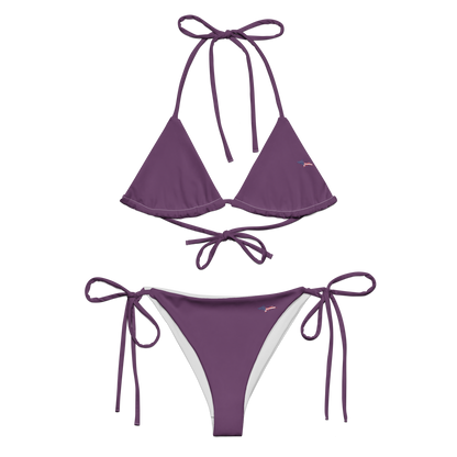 Michigan Upper Peninsula String Bikini (w/ UP USA Flag) | Plum