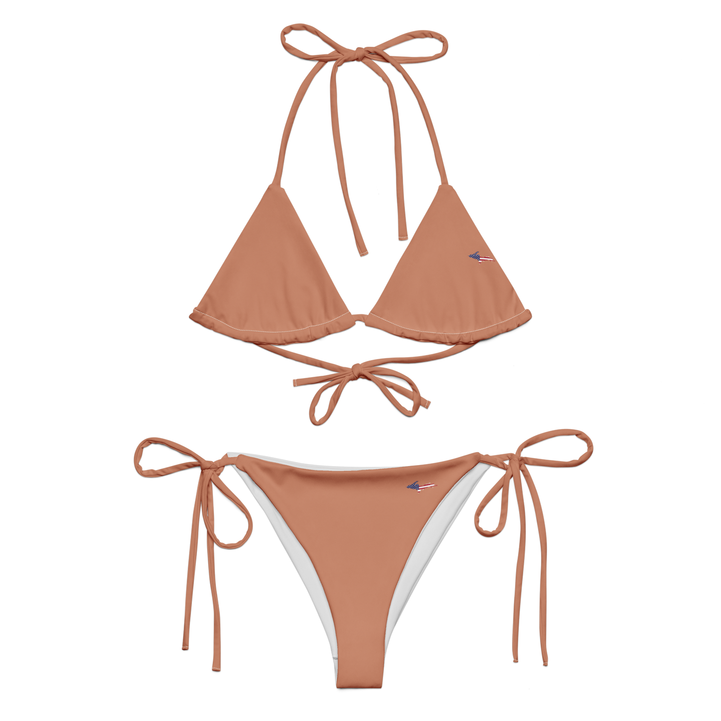 Michigan Upper Peninsula String Bikini (w/ UP USA Flag) | Copper Color