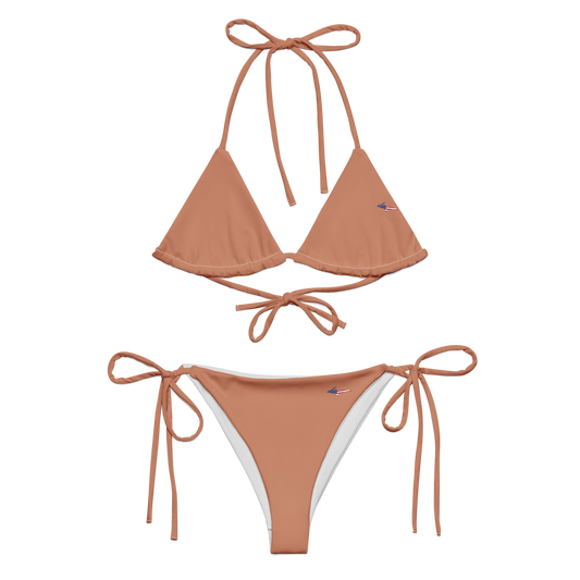 Michigan Upper Peninsula String Bikini (w/ UP USA Flag) | Copper Color