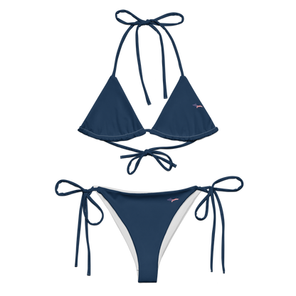 Michigan Upper Peninsula String Bikini (w/ UP USA Flag) | Navy