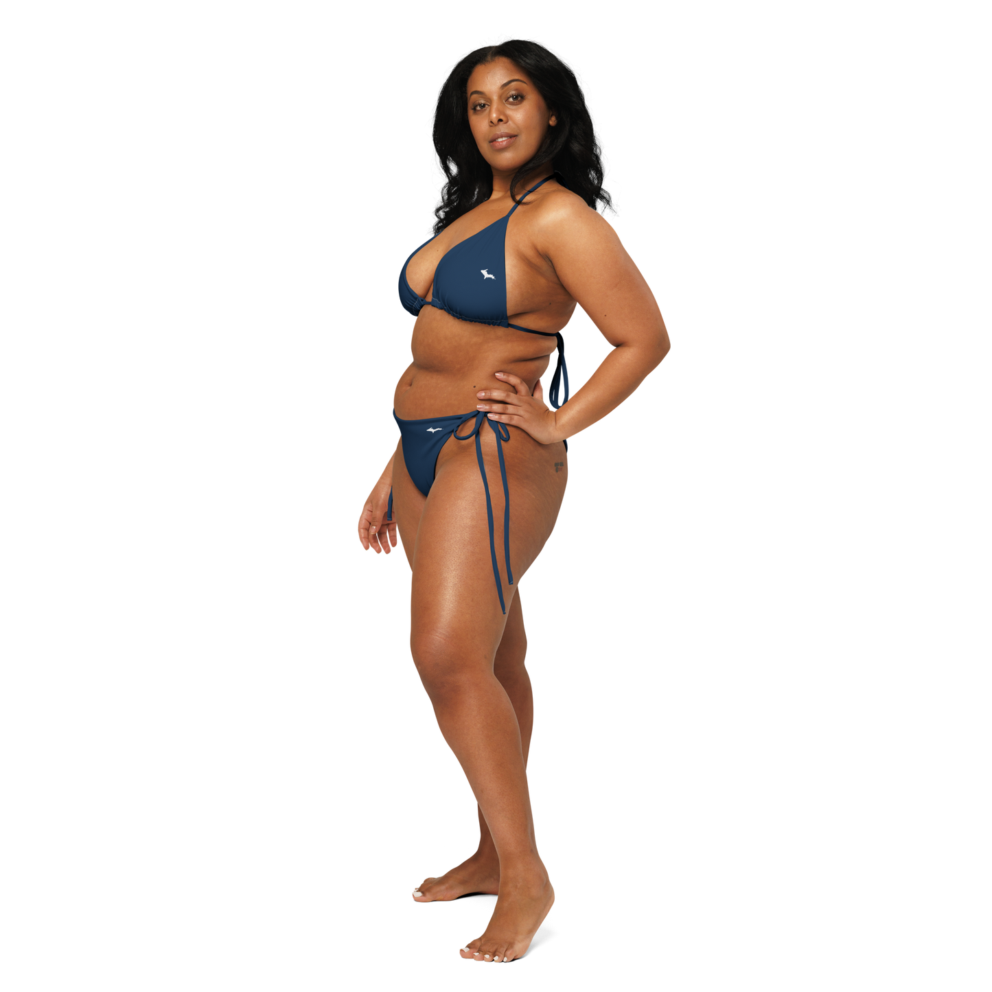 Michigan Upper Peninsula String Bikini (w/ Dual UP Outlines) | Navy