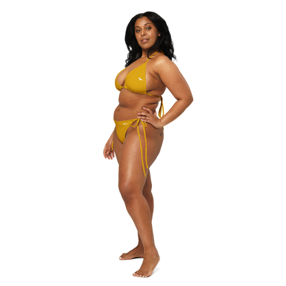 Michigan Upper Peninsula String Bikini (w/ Dual UP Outlines) | Gold