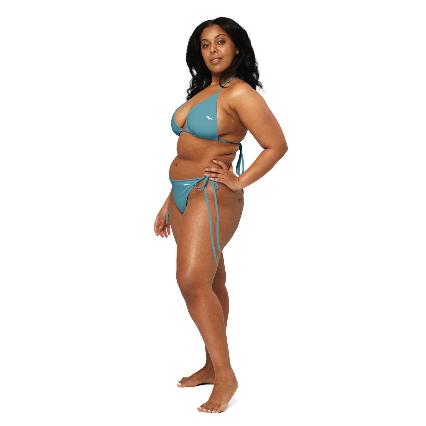 Michigan Upper Peninsula String Bikini (w/ Dual UP Outlines) | Lake Huron Blue