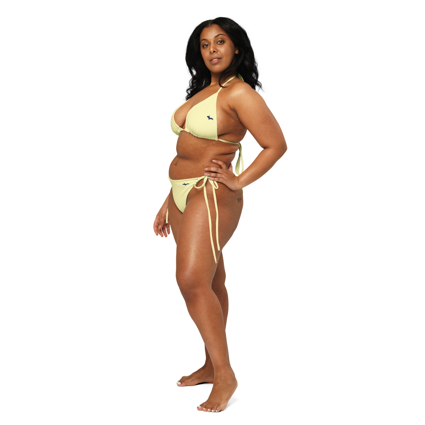 Michigan Upper Peninsula String Bikini (w/ Dual UP Outlines) | Canary Yellow