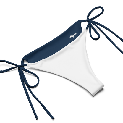 Michigan Upper Peninsula String Bikini (w/ Dual UP Outlines) | Navy