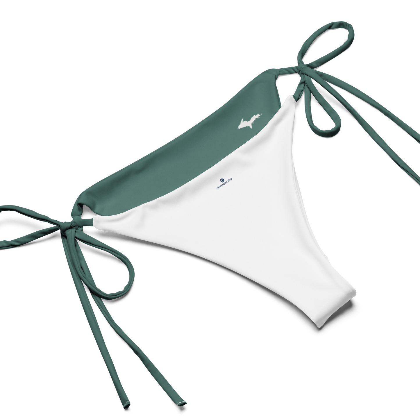 Michigan Upper Peninsula String Bikini (w/ Dual UP Outlines) | Copper Green