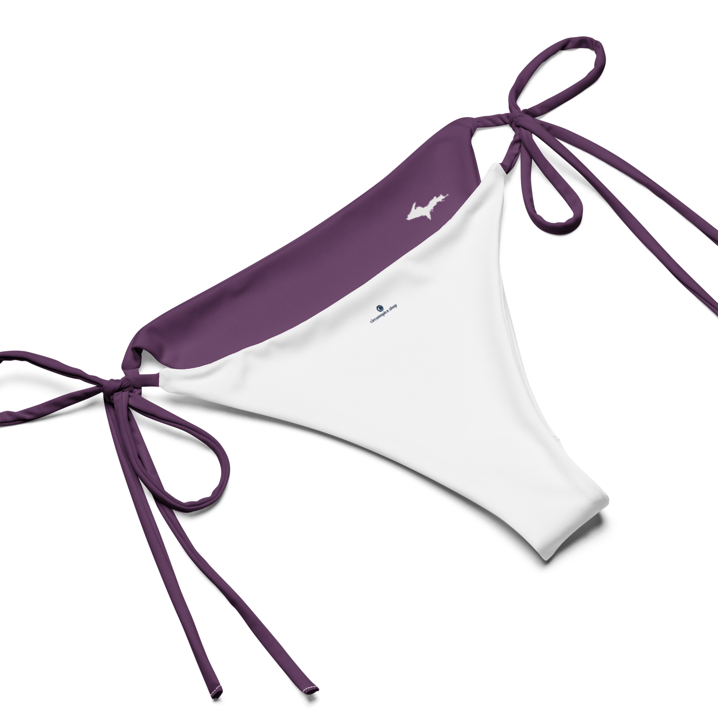 Michigan Upper Peninsula String Bikini (w/ Dual UP Outlines) | Plum