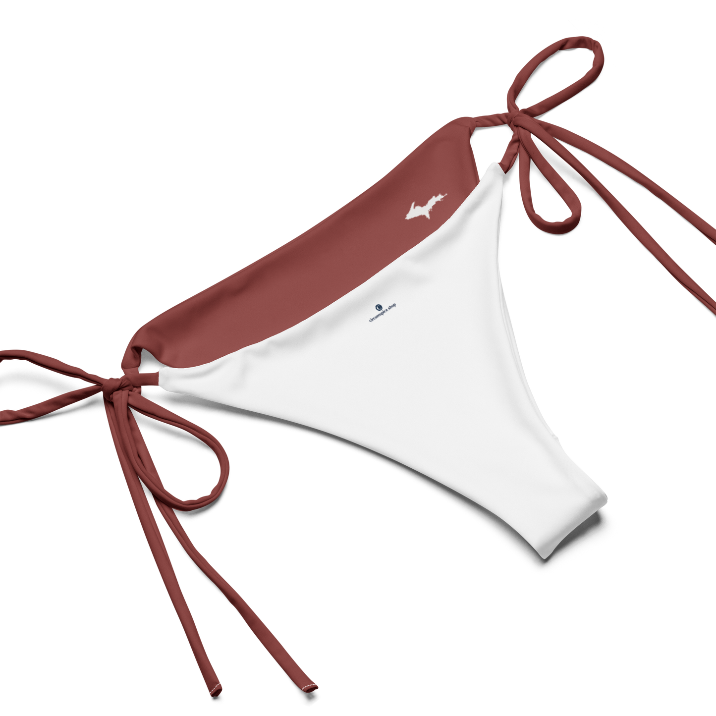 Michigan Upper Peninsula String Bikini (w/ Dual UP Outlines) | Ore Dock Red