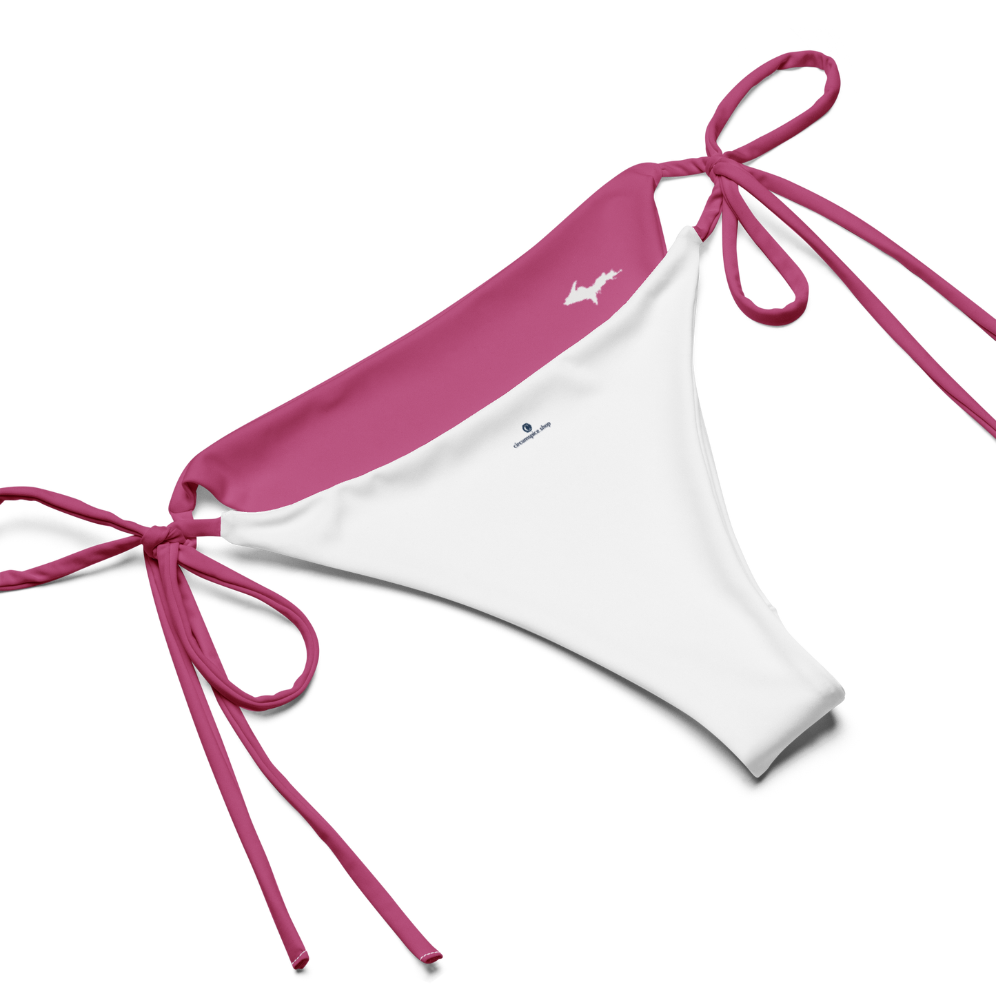 Michigan Upper Peninsula String Bikini (w/ Dual UP Outlines) | Apple Blossom Pink