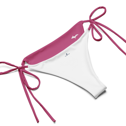 Michigan Upper Peninsula String Bikini (w/ Dual UP Outlines) | Apple Blossom Pink