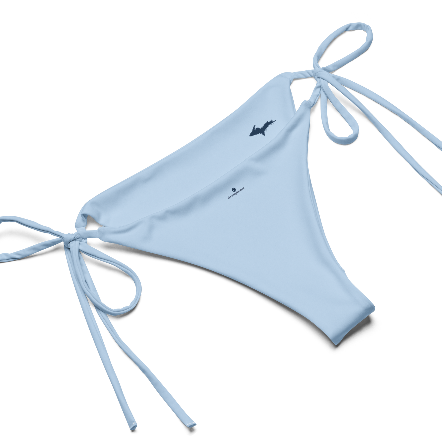 Michigan Upper Peninsula String Bikini (w/ Dual UP Outlines) | Light Blue