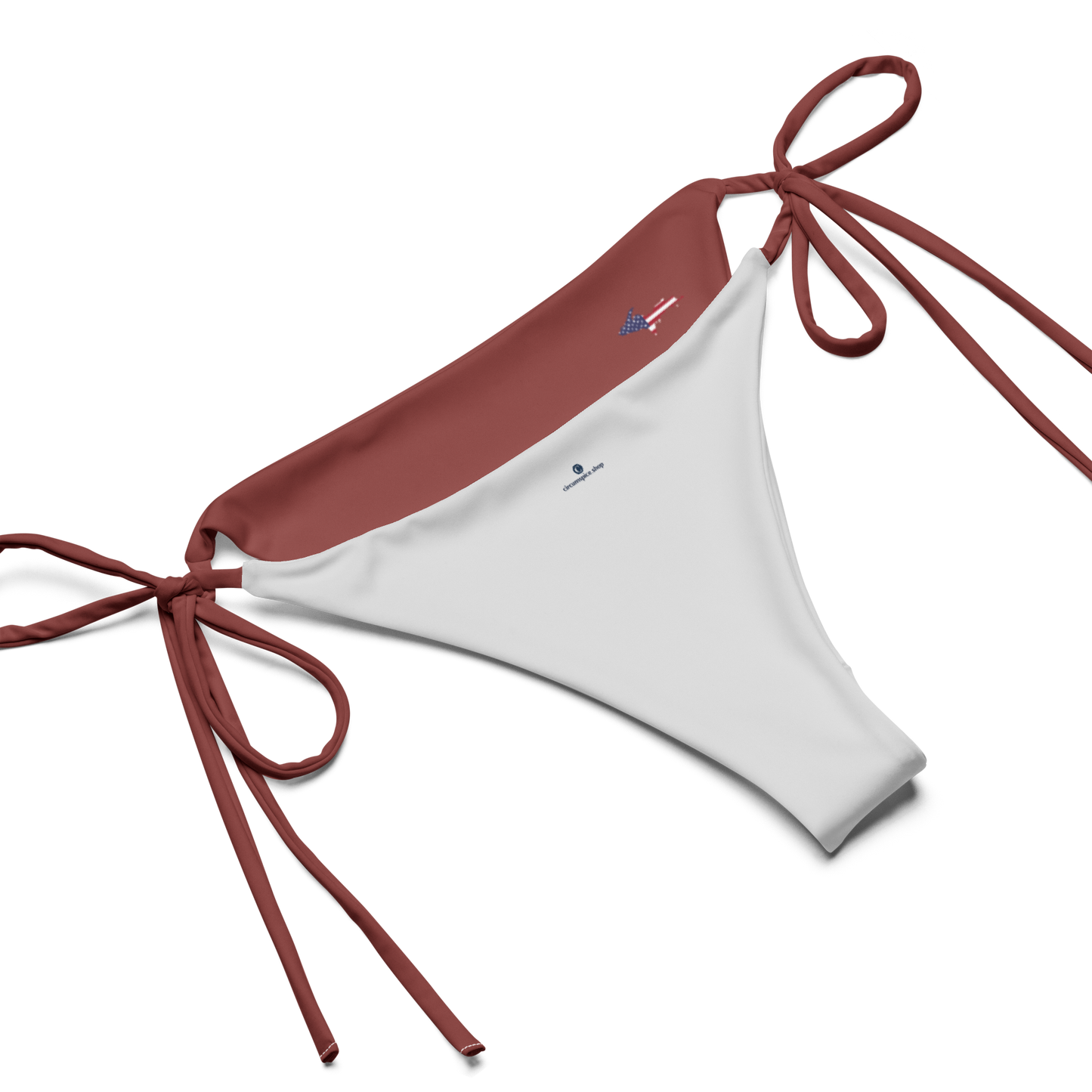 Michigan Upper Peninsula String Bikini (w/ UP USA Flag) | Ore Dock Red