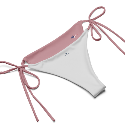 Michigan Upper Peninsula String Bikini (w/ UP USA Flag) | Cherry Blossom Pink