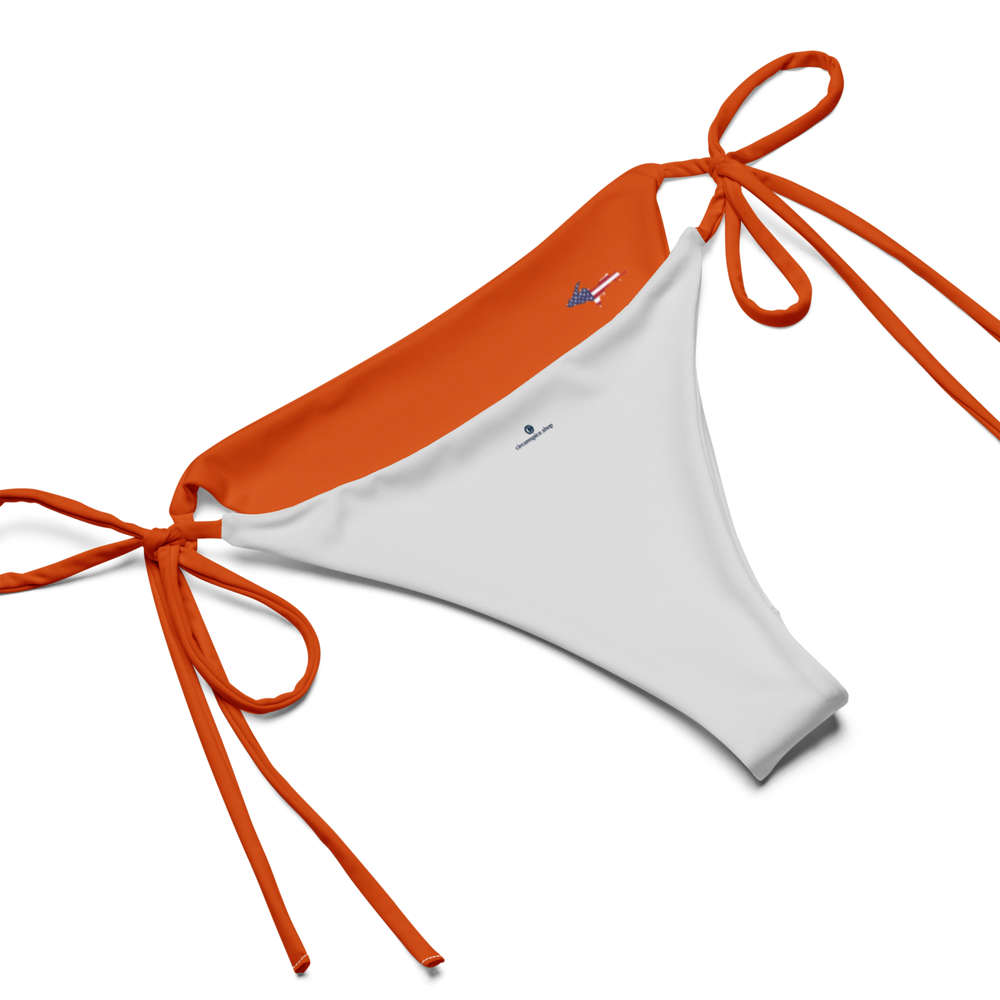 Michigan Upper Peninsula String Bikini (w/ UP USA Flag) | Maple Leaf Orange